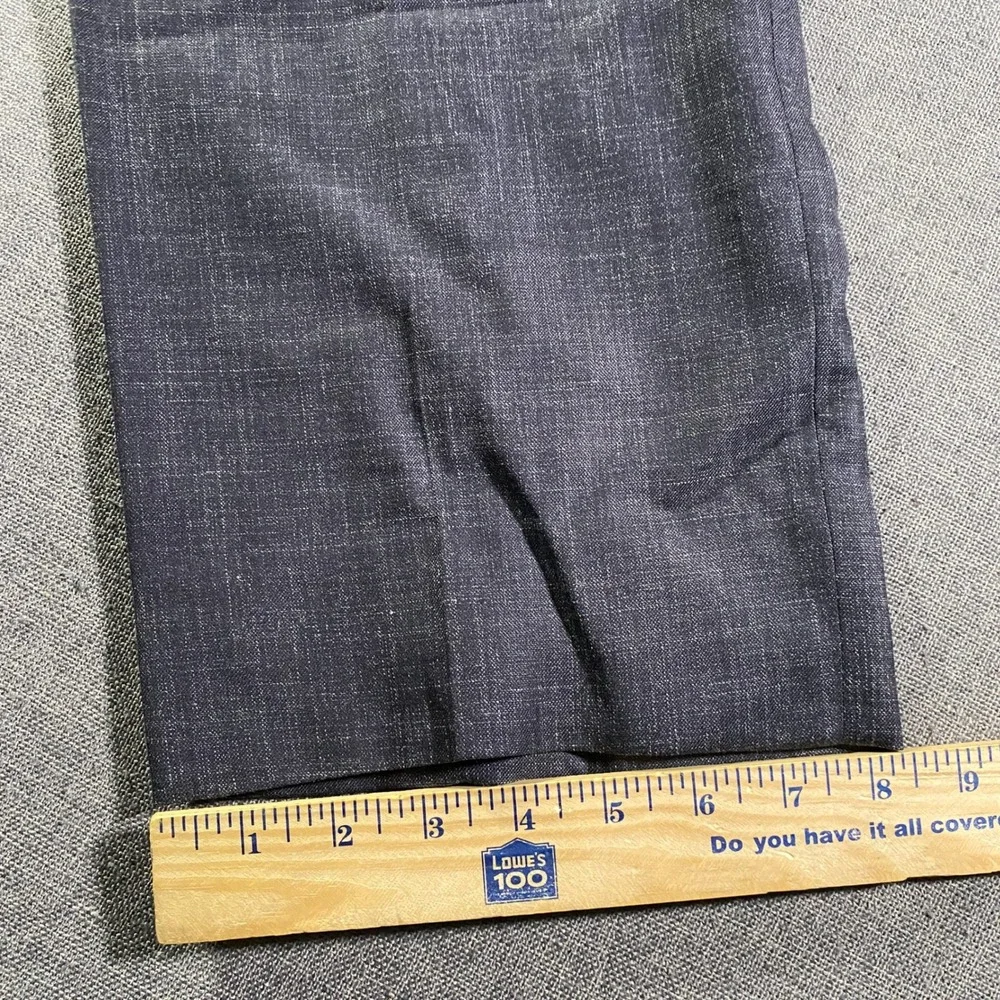 Holland Sherry Mens Charcoal Textured Wool Dress Pants Size 36x29 Tailored USA